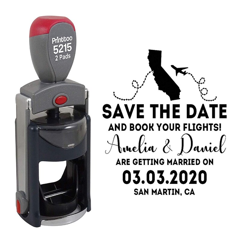 Save The Date Rubber Stamp Wedding Stamp Craft Supplies IPHS720 Heavy Duty Stamp Customized Stamp Self Inking Stamp Personalized Stamp