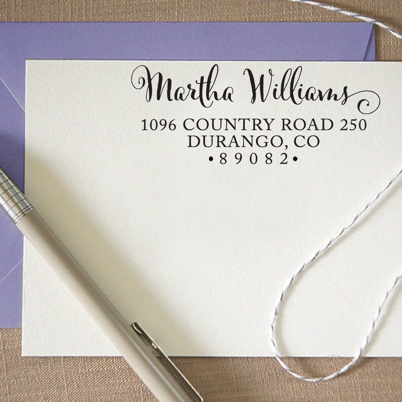 Custom Rubber Stamp Custom Family Address Stamp Self Inking Etsy