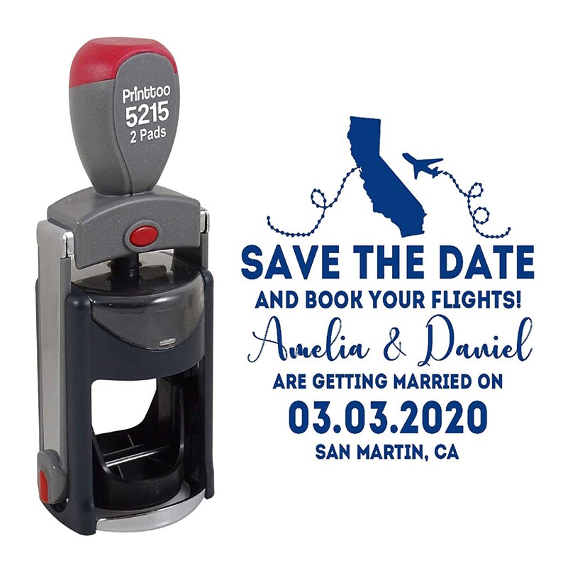 Save The Date Rubber Stamp Wedding Stamp Craft Supplies IPHS720 Heavy Duty Stamp Customized Stamp Self Inking Stamp Personalized Stamp
