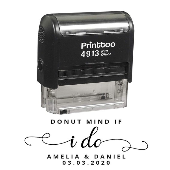 Printtoo Rubber Stamp Office Stationary Inspected Self Inking Custom Stamp-Red