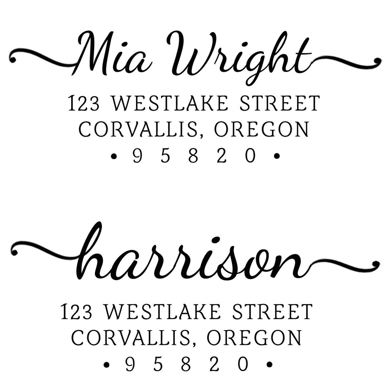 Custom Address Stamp Self Inking Return Address Stamp Etsy