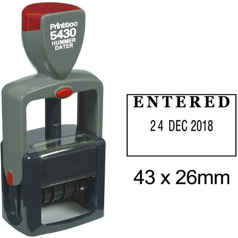 Heavy Duty Dater Stamp IPR5430-10 Entered Text Date Rubber Stamps Personalized Idea Office Stationery Stamper Self Inking Rubber Stamp