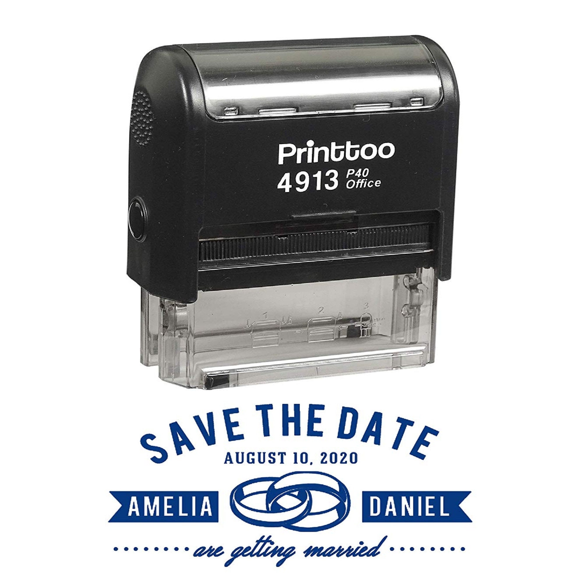Save the Date Rubber Stamp Personalized Stamps Self Inking Etsy