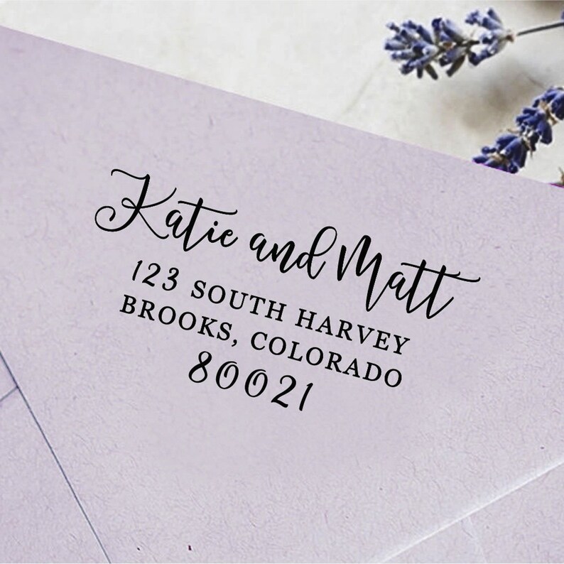 Gift Idea IPHS69A Custom Wedding Invitation Stamp Save The Date Rubber Stamp Personalized Address Stamp Custom Self Inking Rubber Stamp