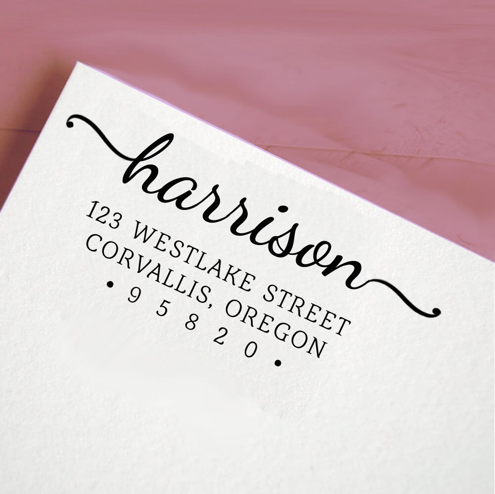 Custom Address Stamp Self Inking Return Address Stamp Etsy