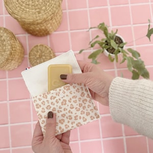 Pochette imperméable savon SHL shampooing solide zéro déchet en tissu enduit