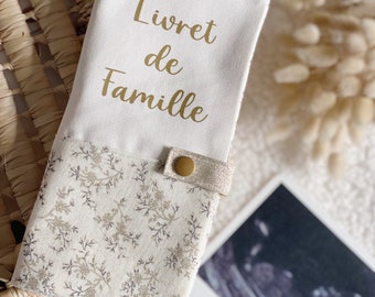 Protège livret de famille personnalisable en coton imprimé Oeko Tex