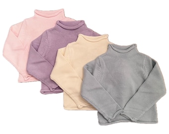Suéter de cuello alto para niños - Blanco