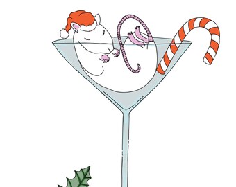 Christmas Martini Mouse