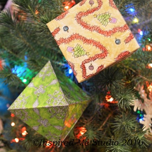 Two Christmas Ornaments, Cut Out Digital Colouring Pages.