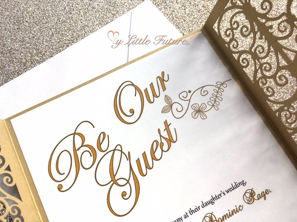 Be Our Guest Wedding Invitation Sample | Etsy