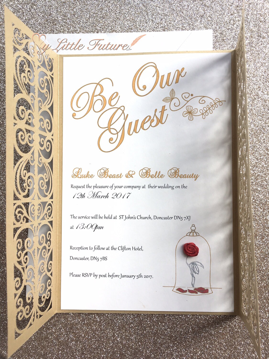 Be Our Guest Wedding Invitation Sample Etsy