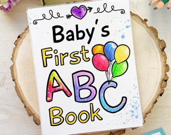 Storybook Alternative Guest Book Theme for Baby Shower or 1st Birthday Party, ABC Group Coloring Activity, Printable Instant Download