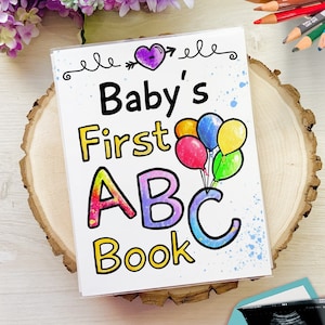 Märchenbuch Alternative Gästebuch Thema für Babyparty oder 1. Geburtstagsparty, ABC Gruppe Färbung Aktivität, printable Instant Download