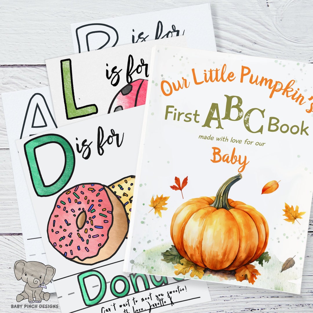Personalized Little Pumpkin Guest Book, Fall Theme Group Coloring