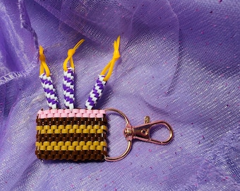 Llavero de pastel de cumpleaños / De Lanyard, Boondoggle, Scoubidou, Gimp, Craftlace
