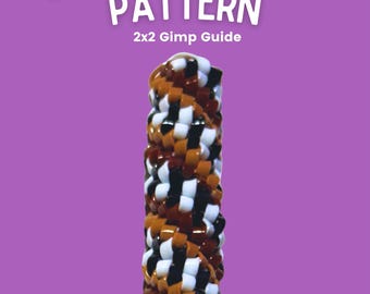 2x2 Zebra Tornado Pattern: How to start, make, and finish the Stitch for Lanyard, Boondoggle, Scooby, Gimp Keychains