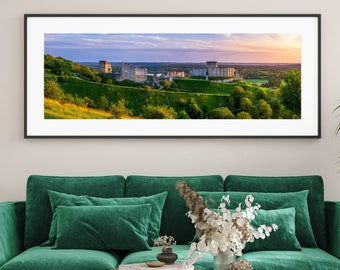 Panoramic Photo of Chateau Gaillard castle, Les Andelys, Normandy, France - Wall Art, Limited Edition Fine Art Print, Signed and Numbered