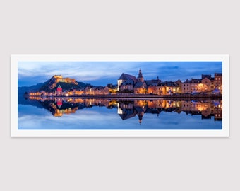 Panoramic Photograph, Limited Edition Fine Art Print for decorating your home, Givet City in France near Belgium border
