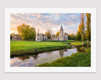 Ruïnes van een Frans kasteel in de herfst: Fine Art Photography-afdruk