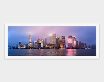 Shanghai Pudong Skyline Panoramic Print: Limited Edition Fine Art