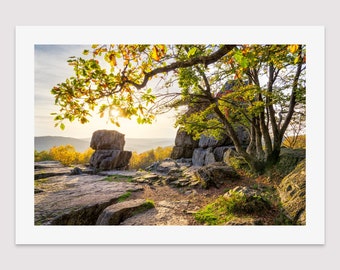 Photo des Ardennes, Monthermé en automne - Tirage d'art pour la decoración interior