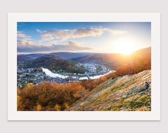 Landscape Photograph, Monthermé, Ardennes, Grand Est, Boucle de la Meuse, Fine Art Print, Photography Print, Home Décor, Wall Art, Autumn