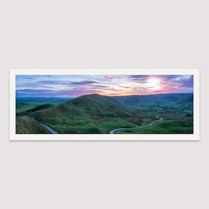 Great Ridge, Mam Tor, Derbyshire, Peak District, England countryside Photography, Peak Districk Wall Art, England Décor, Sunset Photo