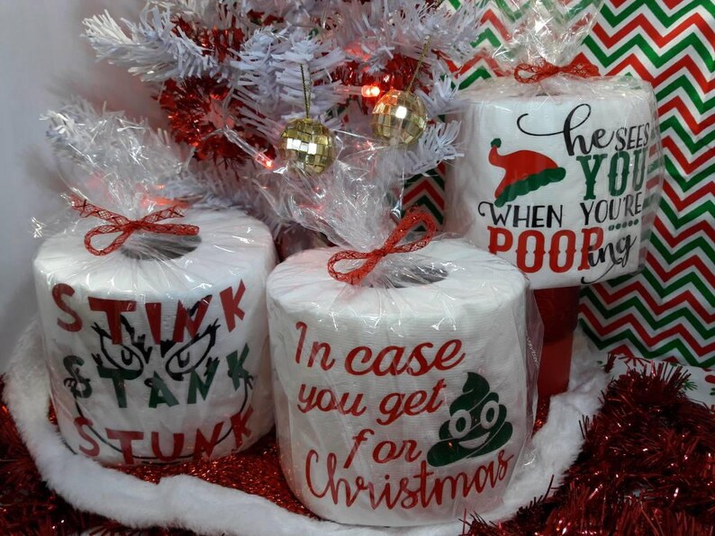 Gag Gift Toilet Paper Secret Santa Bad Santa Bad Santa Gift Etsy