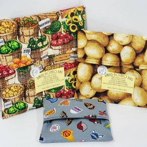 Baked Potato Bag, Microwaveable Potato Bag, Cotton Baked Potato Bag, Baked Potato, Microwave Potato Bag, Potato Baker, Microwave Potatoes