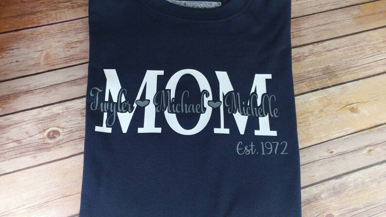 Mom Established Shirt Nana Grandma Established Date - Etsy