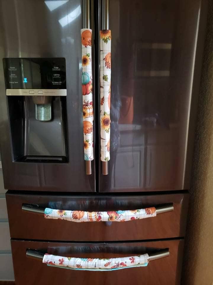 Fridge Door Handle Covers, Kitchen Decor, Kitchen Accessory, Handle Covers, Oven Door Handle Cover, Handle Cover, Kitchen Set, Holiday Print