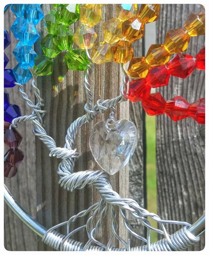Chakra Tree of Life Suncatcher // Chakra Suncatcher Wire Etsy