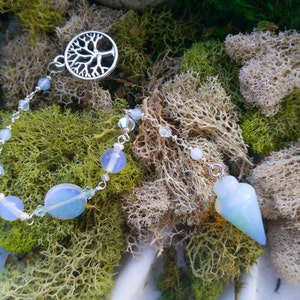 Opalite Crystal Pendulum //  Crown Chakra Divination Witchcraft Altar Scrying Tool
