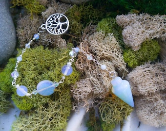 Opalite cristal péndulo // Corona Chakra Divinación Bruja Rebruja Remanazamiento Herramienta