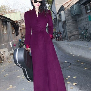 Winter Long Wool Coat,Wool Princess Coat,Warm Long Cozy Coat,Winter Wool fitted Coat,Dress Coat,Handmade Coat