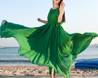 flowy chiffon maxi dress