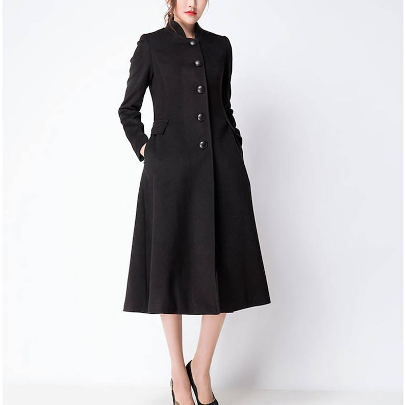Black Wool Jacket Warm Cozy Coat Women Wool Coat Plus Size - Etsy