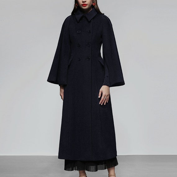 Black Coat Long Length Wool Jacket Warm Cozy Coat Wool Coat Etsy