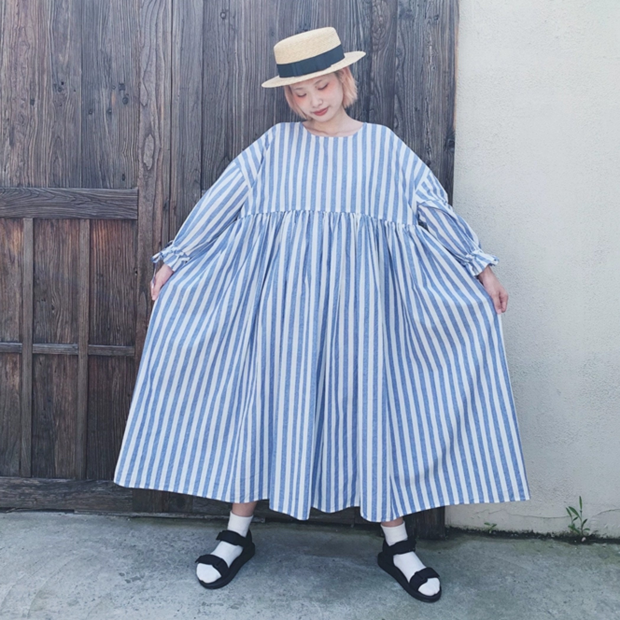 Robe été Femme En Lin Et Coton - Style Ethnique, Manches 3/4, Coupe Ample - Grande Taille Disponible - 6