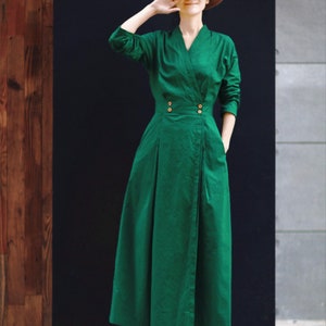 Long sleeve tunic dress,loose linen dress,linen shift dress,spring dress,casual dress,day dress,handmade dress,plus size dress