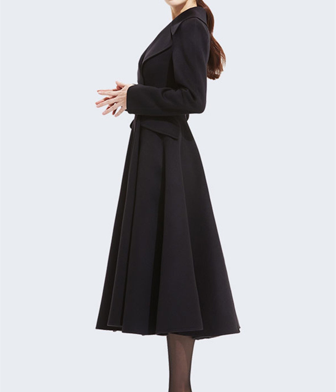 White Wool Coatwomen Long Wool Jacketcozy Coatprincess Etsy