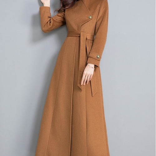 White Coat Long Full Length Wool Jacket Warm Cozy Coat Dress Etsy