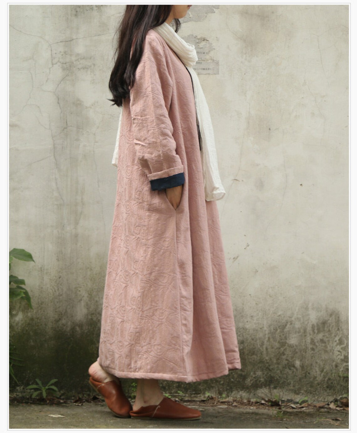 Loose Casual Long Sleeve Autumn Dress Linen Tunic Dress Cotton Etsy