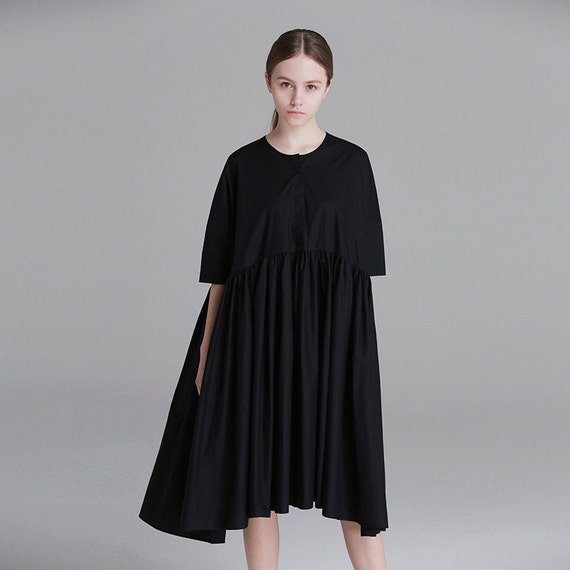 Black short sleeve maxi dress hot sale