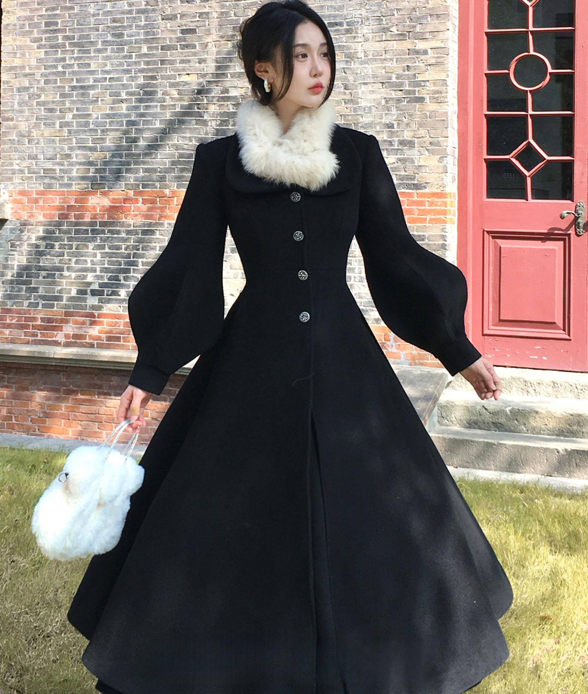 Pink Wool Swing Coat: Long Belted Winter Dress Coat - Etsy