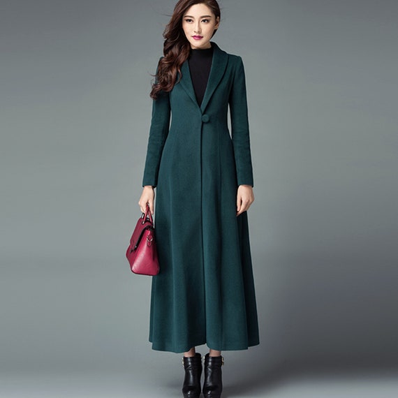 Winter Long Wool Dress Coat,women Cashmere Jacket,long Cozy Coat,plus Size Winter  Coat,wool Dress Coat,princess Coat,handmade Coat 
