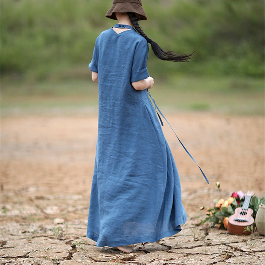 long tunic dresses for older ladies Plus Size Tunic Dresses for Women Buttons Crew Neck Long Sleeve Soft Midi Tshirt Dress with Pockets