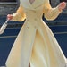 CC  Long Coat Dress Yellow Wool Cotton 251966