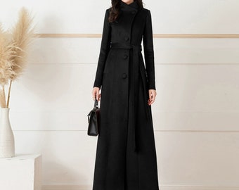 ジャケット・アウター AVON HOUSE wool long coat el RFXZSAQD Wool Blend Winter Long Jacket Men Luxurious Wool